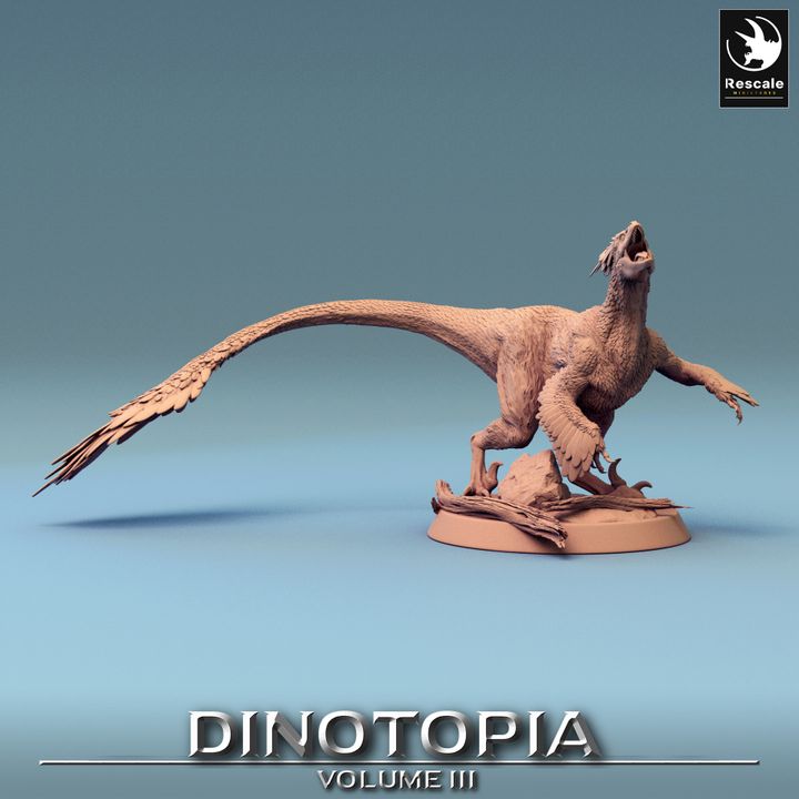 Collection Pyroraptor Dinosaur Beasts | Medium | Rescale Miniatures | D&D DnD Pathfinder Miniature