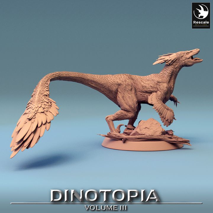 Collection Pyroraptor Dinosaur Beasts | Medium | Rescale Miniatures | D&D DnD Pathfinder Miniature