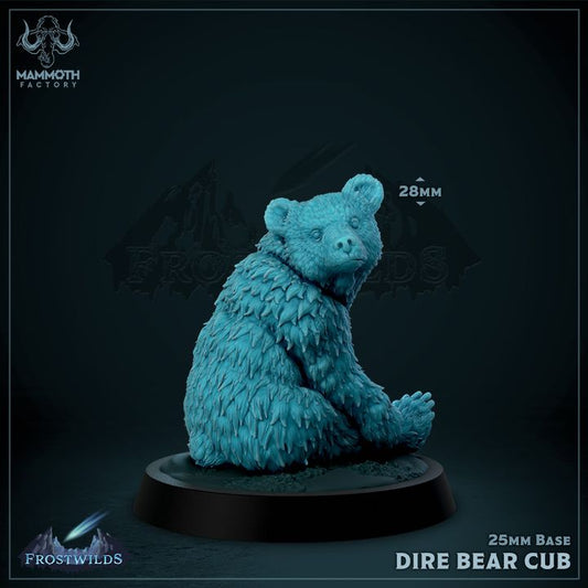 Dire Bear Cub - Seated (25mm Base)