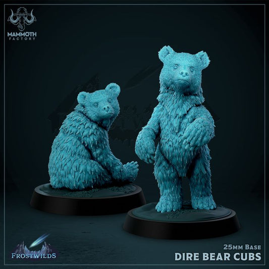 Dire Bear Cub - Seated (25mm Base)