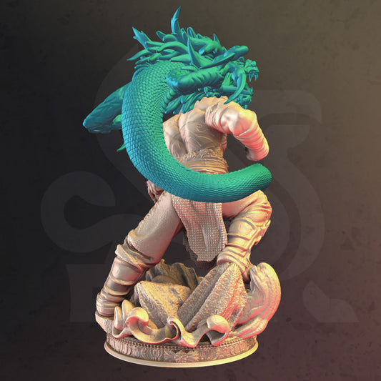 Dragon Spirit Orc Monk - Noble (25mm Base)