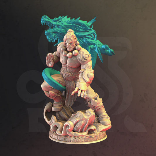 Dragon Spirit Orc Monk - Noble (25mm Base)