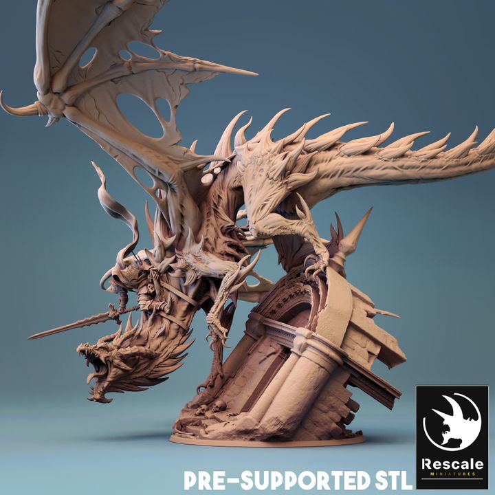 Cursed Dragon - Striking (75mm Base)