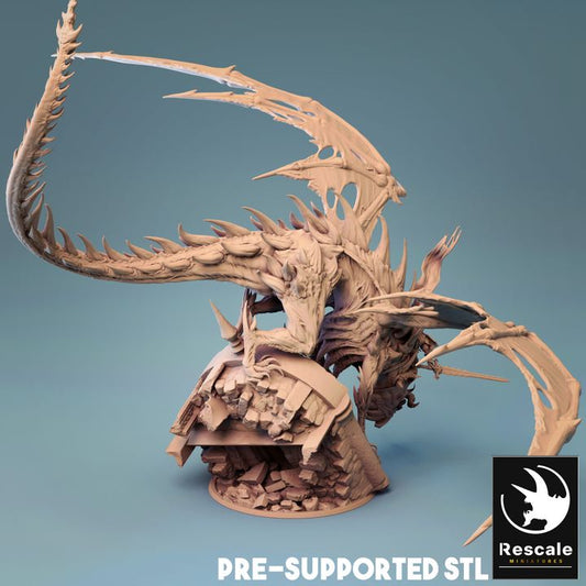 Cursed Dragon - Striking (75mm Base)