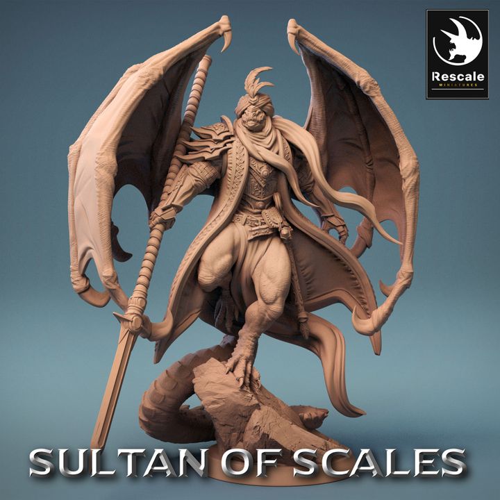 Dragonborn Draconic Defender Guard | Large | Rescale Miniatures | D&D DnD Pathfinder Miniature