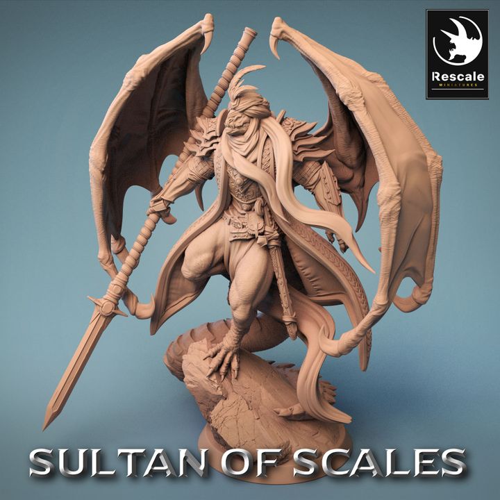 Dragonborn Draconic Defender Guard | Large | Rescale Miniatures | D&D DnD Pathfinder Miniature