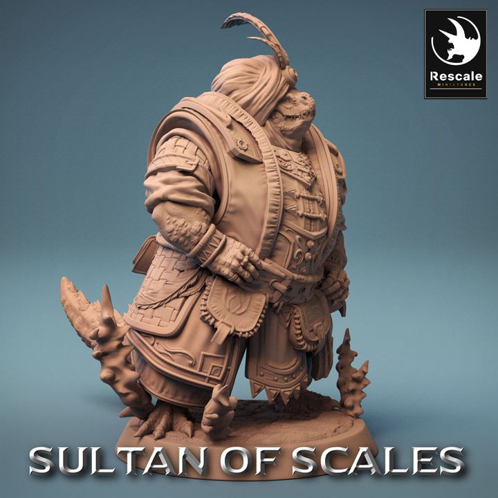 Dragonborn Gemstone Peddler Merchant | Large | Rescale Miniatures | D&D DnD Pathfinder Miniature