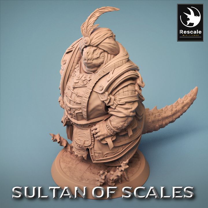 Dragonborn Gemstone Peddler Merchant | Large | Rescale Miniatures | D&D DnD Pathfinder Miniature