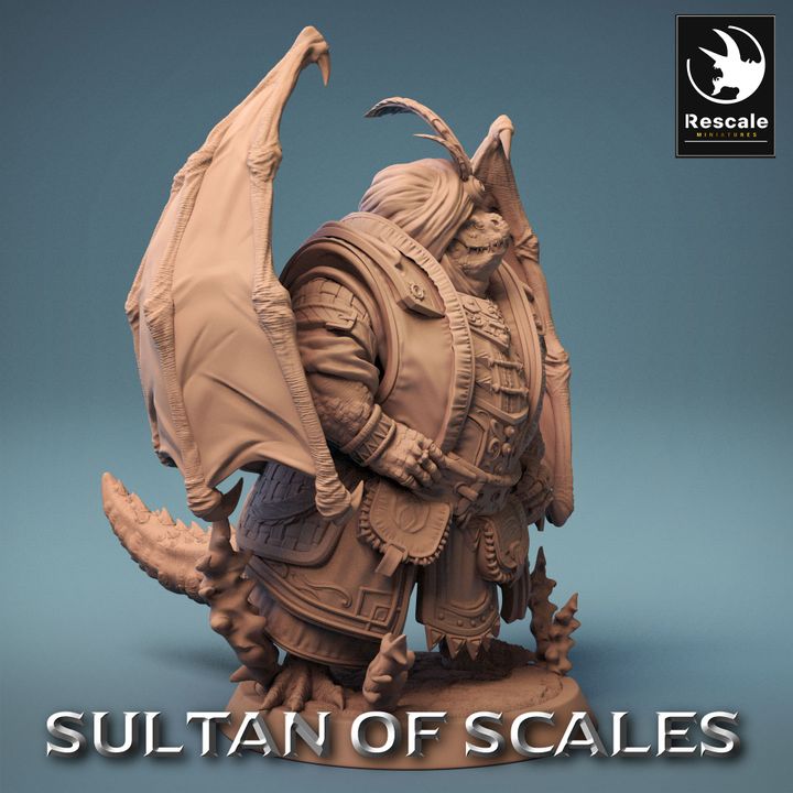 Dragonborn Gemstone Peddler Merchant | Large | Rescale Miniatures | D&D DnD Pathfinder Miniature