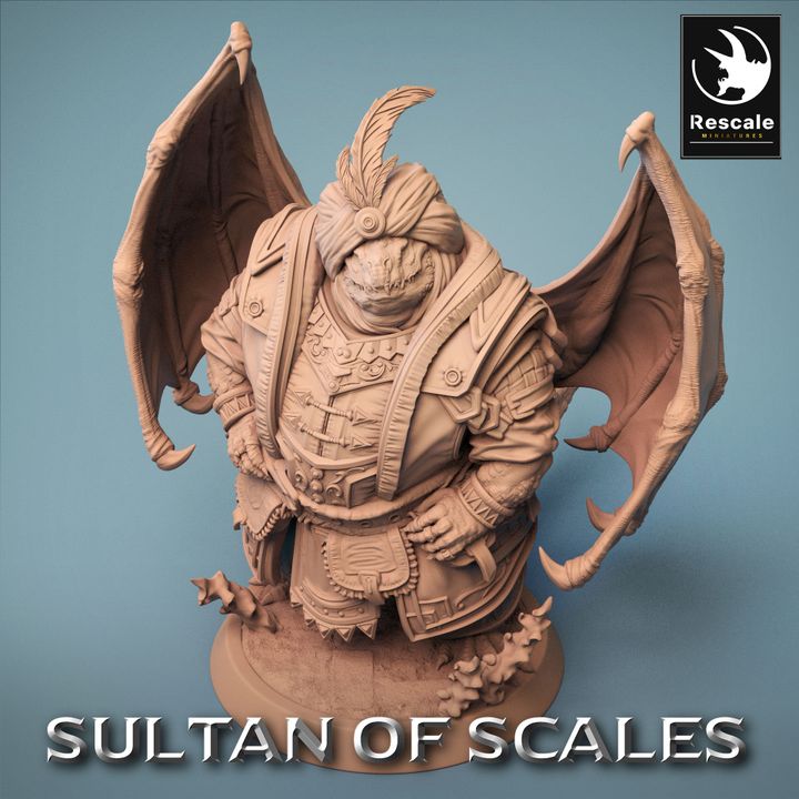 Dragonborn Gemstone Peddler Merchant | Large | Rescale Miniatures | D&D DnD Pathfinder Miniature