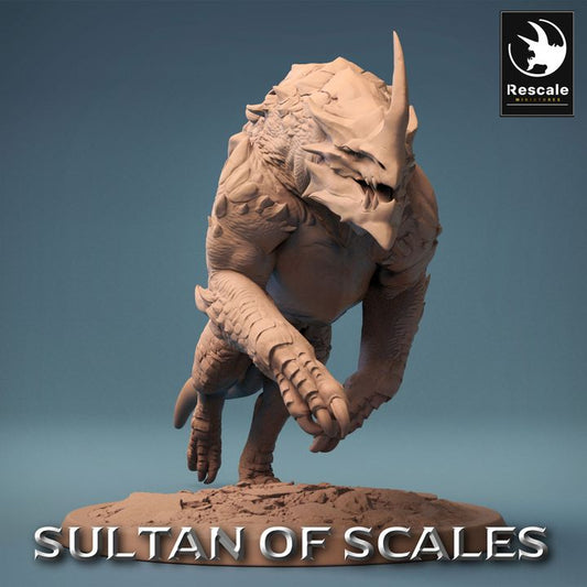 Dragonborn Warrior Reptilian Mount | Large | Rescale Miniatures | D&D DnD Pathfinder Miniature