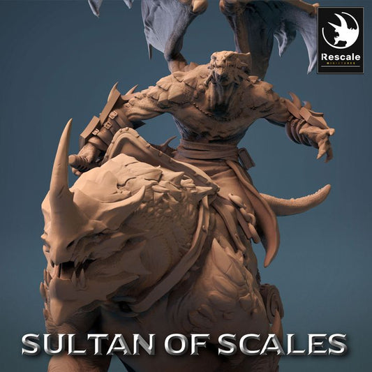 Dragonborn Warrior Reptilian Mount | Large | Rescale Miniatures | D&D DnD Pathfinder Miniature