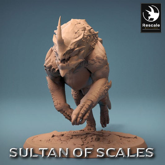 Dragonborn Rider Beast Warrior Battle | Large | Rescale Miniatures | D&D DnD Pathfinder Miniature