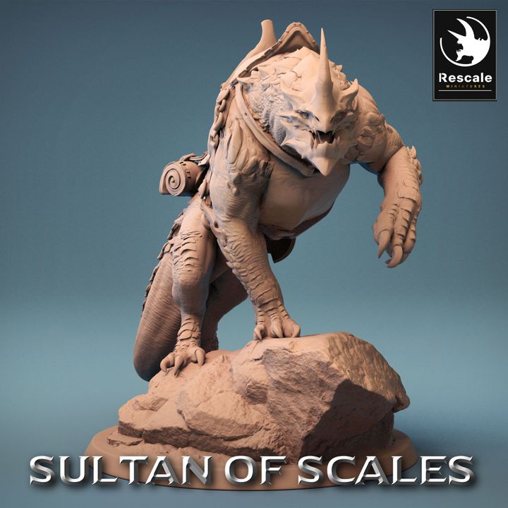 Dragonborn Warrior Mounted Creature | Large | Rescale Miniatures | D&D DnD Pathfinder Miniature