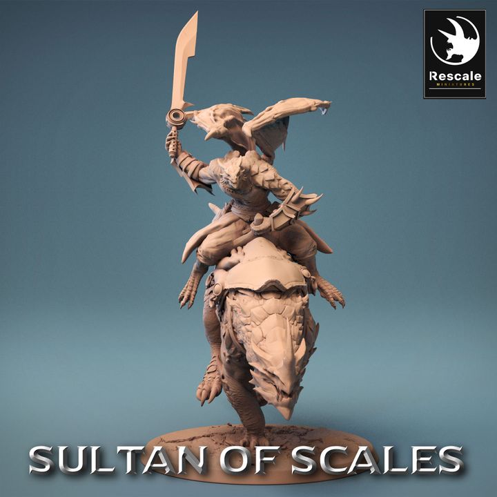 Dragonborn Warrior Mount Beast | Large | Rescale Miniatures | D&D DnD Pathfinder Miniature