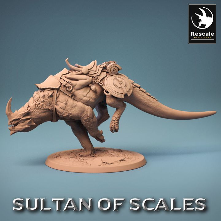 Dragonborn Warrior Mount Beast | Large | Rescale Miniatures | D&D DnD Pathfinder Miniature