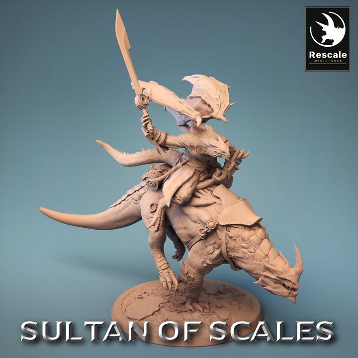 Collection Dragonborn Mounts Collection Wingless Saddle | Large | Rescale Miniatures | D&D DnD Pathfinder Miniature