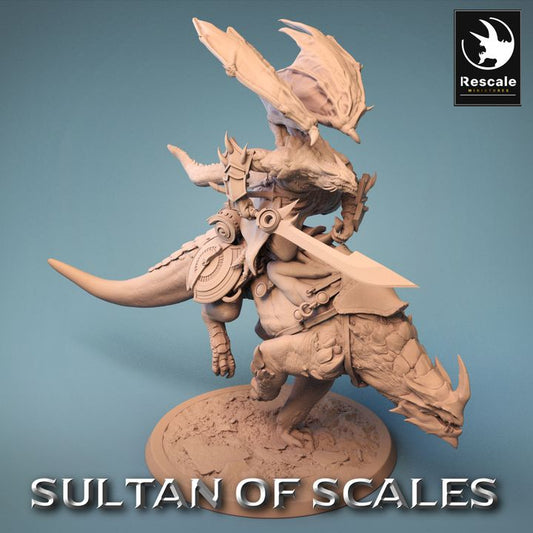 Collection Dragonborn Mounts Collection Wingless Saddle | Large | Rescale Miniatures | D&D DnD Pathfinder Miniature