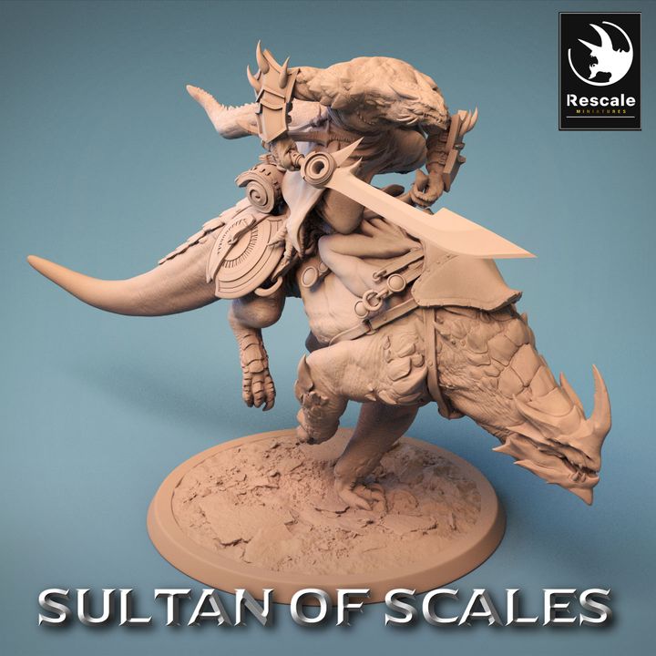 Dragonborn Mounted Warrior Beast | Large | Rescale Miniatures | D&D DnD Pathfinder Miniature