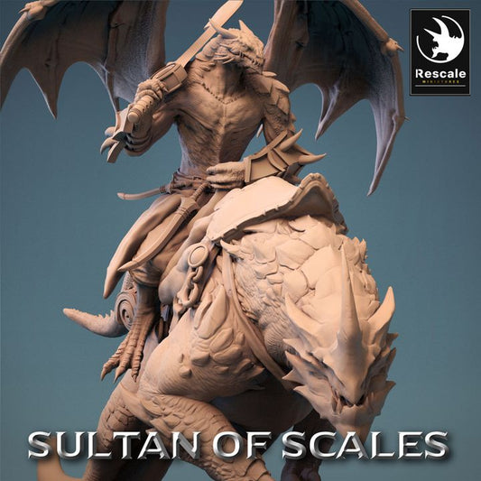 Dragonborn Warrior Mounted Beast | Large | Rescale Miniatures | D&D DnD Pathfinder Miniature