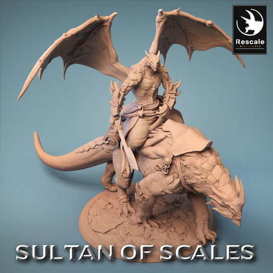 Dragonborn Warrior Mounted Beast | Large | Rescale Miniatures | D&D DnD Pathfinder Miniature