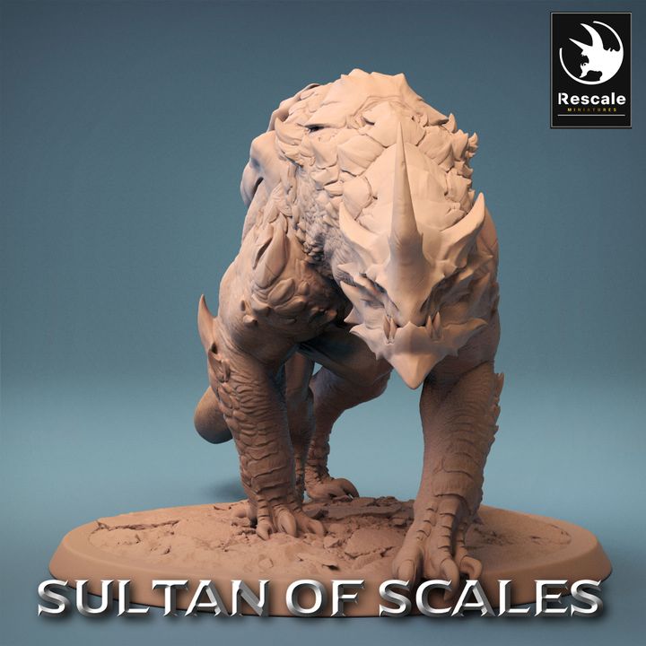 Dragonborn Warrior Mounted Beast | Large | Rescale Miniatures | D&D DnD Pathfinder Miniature