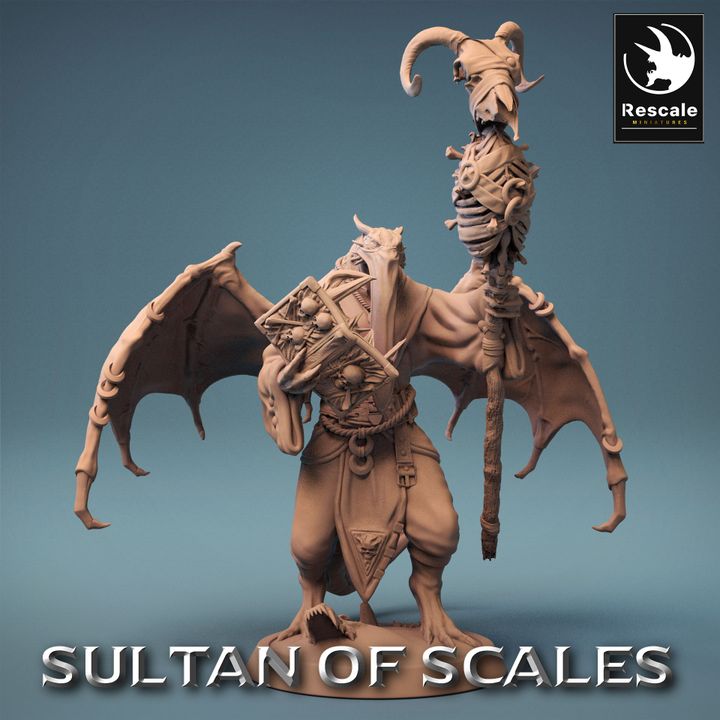 Dragonborn Necromancer Spellcaster Cloaked | Medium | Rescale Miniatures | D&D DnD Pathfinder Miniature