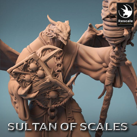 Dragonborn Necromancer Spellcaster Cloaked | Medium | Rescale Miniatures | D&D DnD Pathfinder Miniature