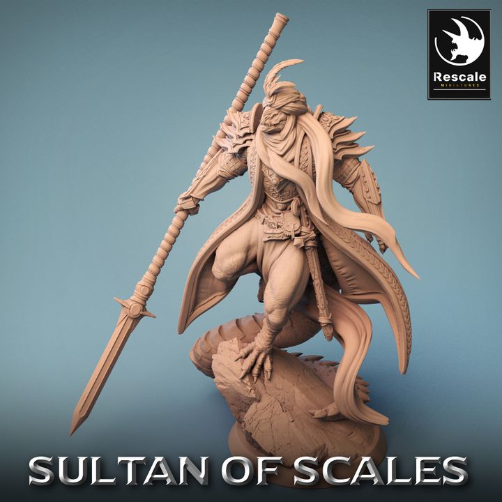 Dragonborn Draconic Defender Guard | Large | Rescale Miniatures | D&D DnD Pathfinder Miniature