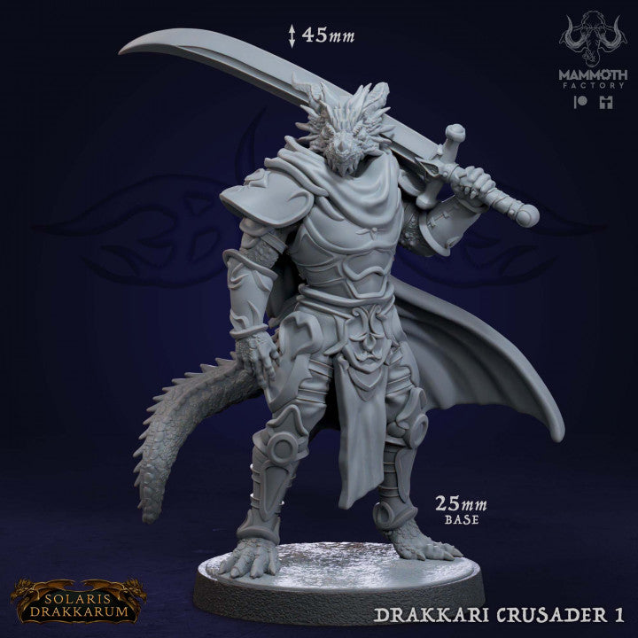 Dragonborn Warriors Fighters Heroes | Medium | Mammoth Factory | D&D DnD Pathfinder Miniature