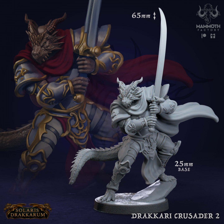 Dragonborn Warriors Fighters Heroes | Medium | Mammoth Factory | D&D DnD Pathfinder Miniature