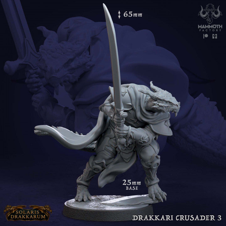 Dragonborn Warriors Fighters Heroes | Medium | Mammoth Factory | D&D DnD Pathfinder Miniature