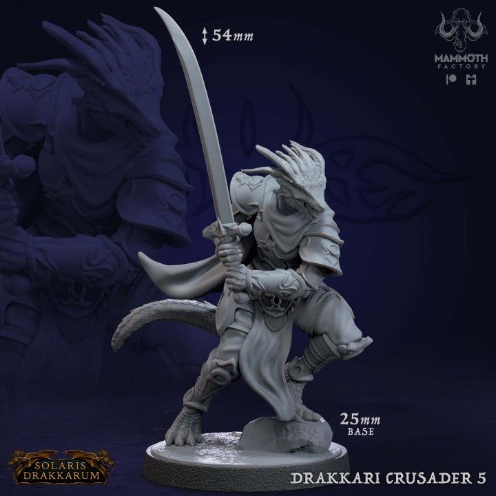Dragonborn Warriors Fighters Heroes | Medium | Mammoth Factory | D&D DnD Pathfinder Miniature