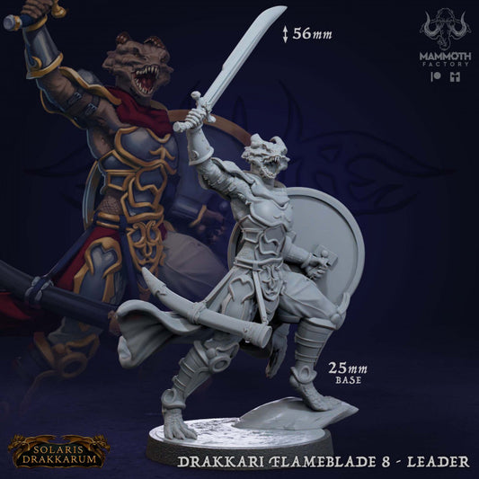 Drakkari Flameblade Leader - Raising (25mm Base)