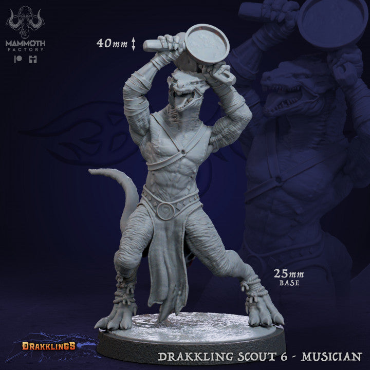 Dragonborn Drakkling Scout Warrior | Medium | Mammoth Factory | D&D DnD Pathfinder Miniature
