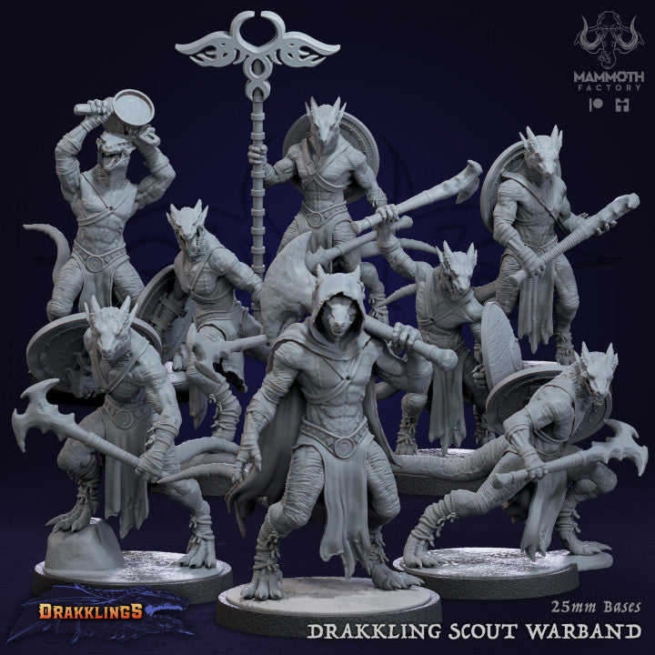 Dragonborn Drakkling Scout Warrior | Medium | Mammoth Factory | D&D DnD Pathfinder Miniature