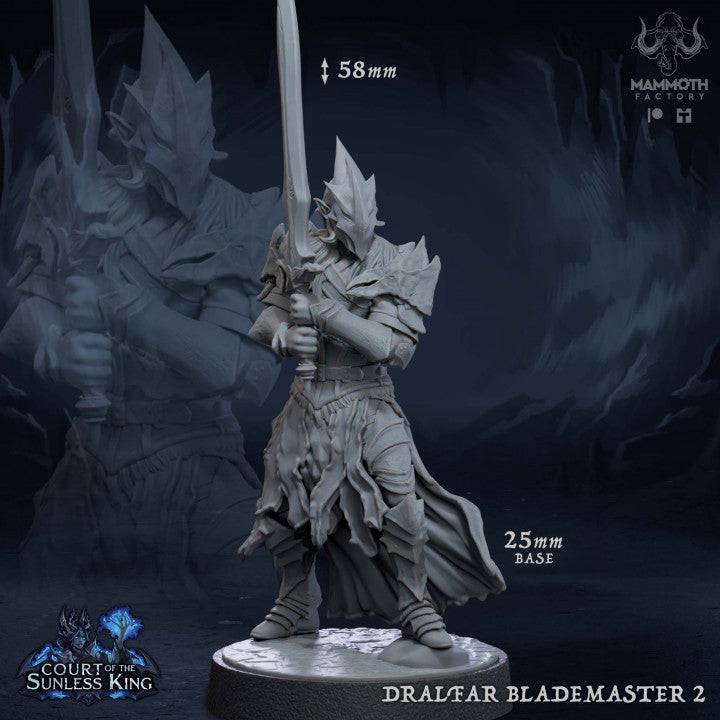 Elf Fighter Blademaster Swordmaster | Medium | Mammoth Factory | D&D DnD Pathfinder Miniature