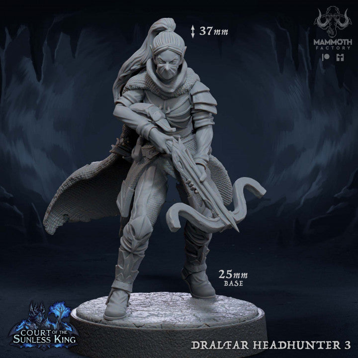 Drow Ranger Rogue Headhunter | Medium | Mammoth Factory | D&D DnD Pathfinder Miniature