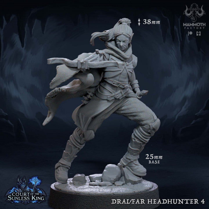 Drow Ranger Rogue Headhunter | Medium | Mammoth Factory | D&D DnD Pathfinder Miniature