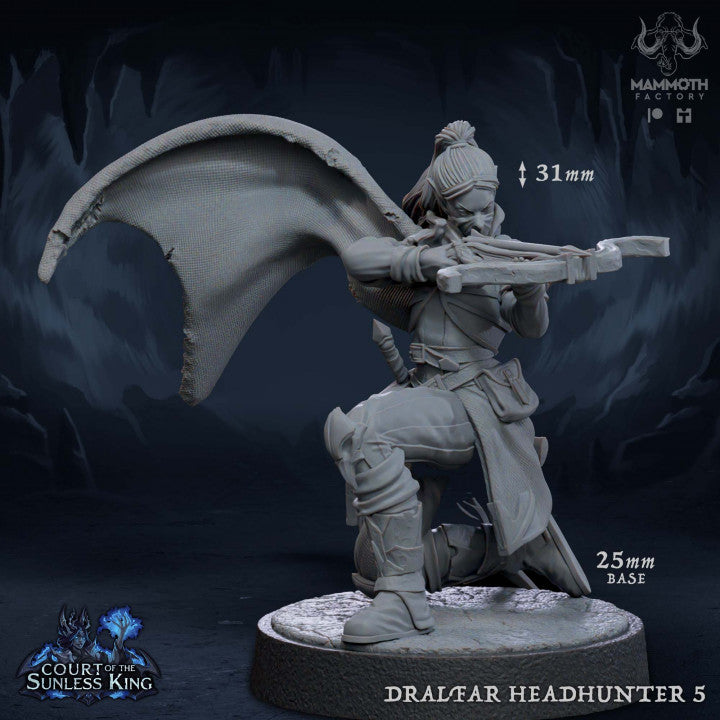 Drow Ranger Rogue Headhunter | Medium | Mammoth Factory | D&D DnD Pathfinder Miniature