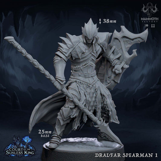 Dralfar Spearman - Guard (25mm Base)