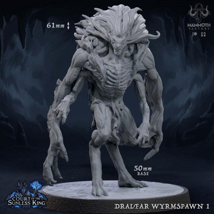Dralfar Monstrous Dragon Humanoid | Large | Mammoth Factory | D&D DnD Pathfinder Miniature