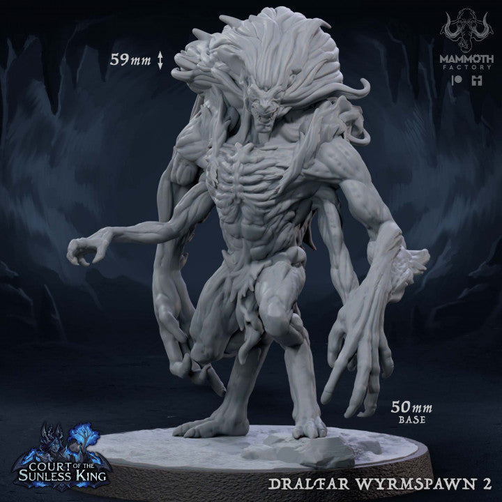 Dralfar Monstrous Dragon Humanoid | Large | Mammoth Factory | D&D DnD Pathfinder Miniature