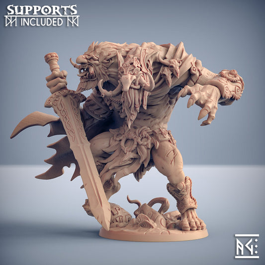 Drungvandel, the Troll King - Command (75mm Base)