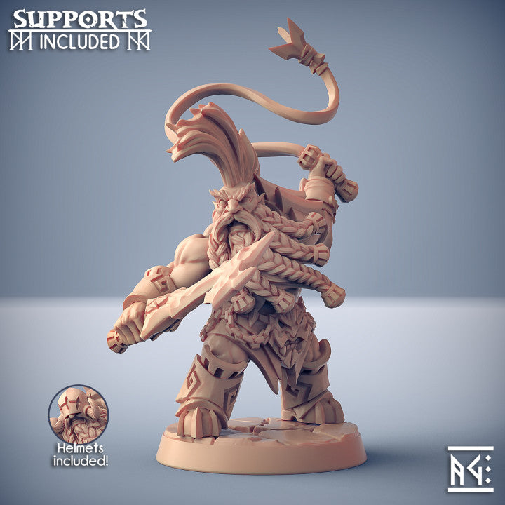 Dwarf Berserker Warrior Miniature | Medium | Artisan Guild | D&D DnD Pathfinder Miniature