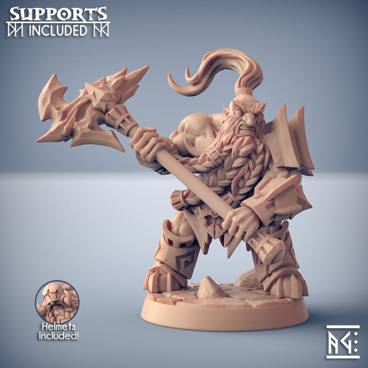 Dwarf Fighter Berserker Miniature | Medium | Artisan Guild | D&D DnD Pathfinder Miniature
