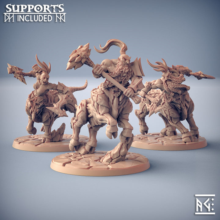 Dumloktaur Rider Charge Warrior Monstrosities | Large | Artisan Guild | D&D DnD Pathfinder Miniature