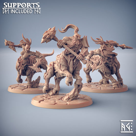 Dumloktaur Rider Charge Warrior Monstrosities | Large | Artisan Guild | D&D DnD Pathfinder Miniature