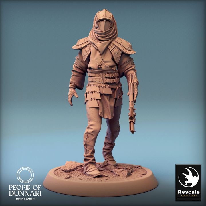 Collection Desert Rogue Warrior Miniature | Medium | Rescale Miniatures | D&D DnD Pathfinder Miniature