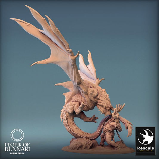Sand Wyvern Dragon Attack Pose | Large | Rescale Miniatures | D&D DnD Pathfinder Miniature
